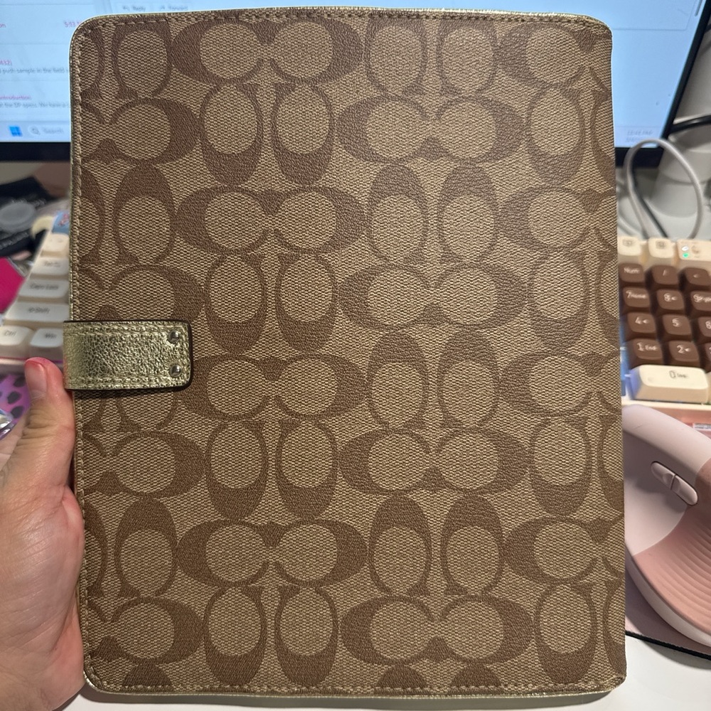 SOLD Coach Repurposed Notebook Cover - Originally Ipad Case - Picture 2 of 5